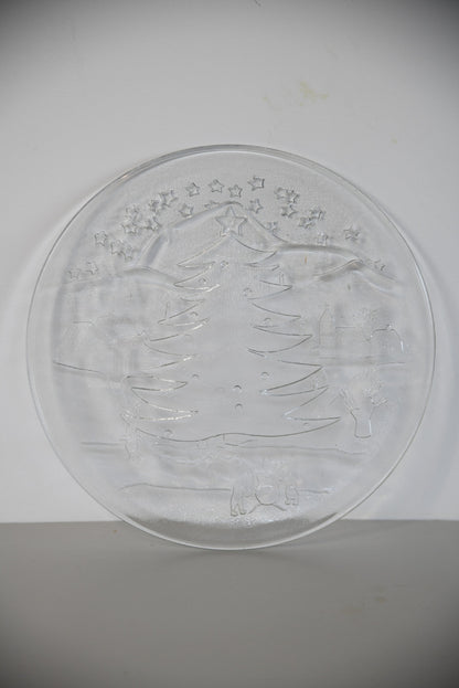 Christmas Glass Platter