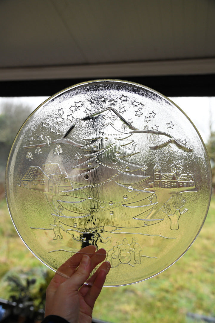 Christmas Glass Platter