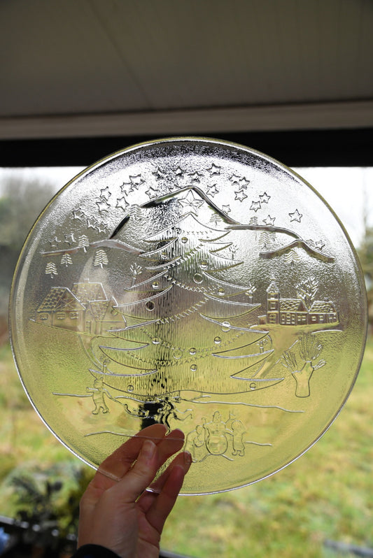 Christmas Glass Platter