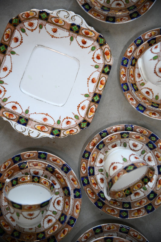 Sandon Royal Albion Imari Tea Cups Saucers