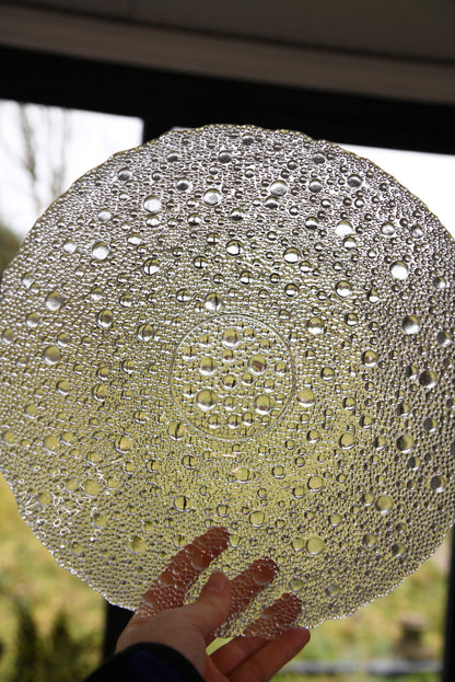 Large Bubble Glass Bowl & Dish