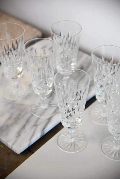 5 Cut Glass Champagne Glasses