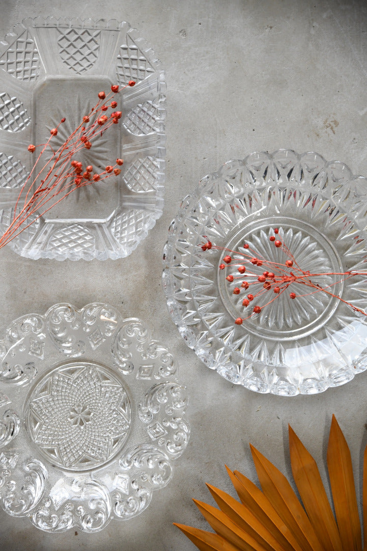 3 Vintage Glass Dishes