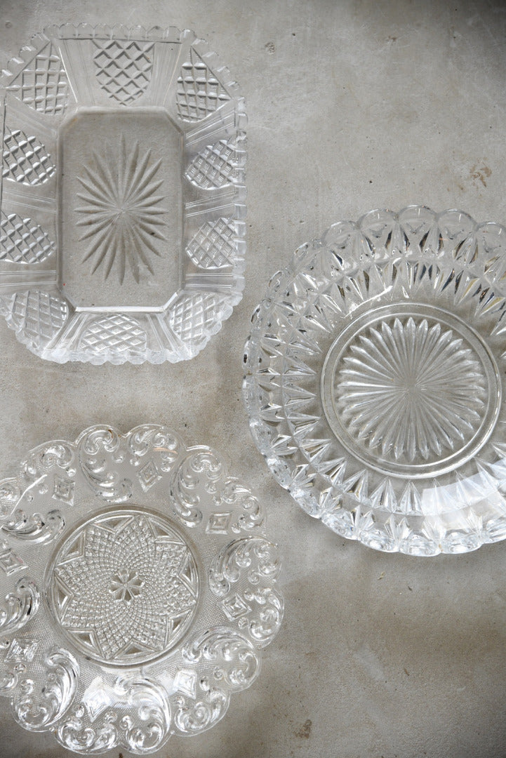 3 Vintage Glass Dishes