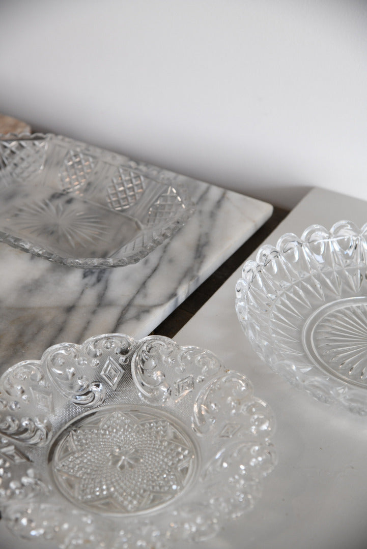 3 Vintage Glass Dishes