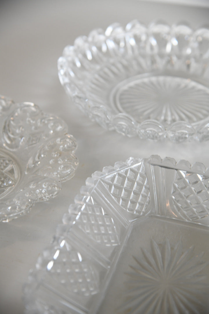 3 Vintage Glass Dishes