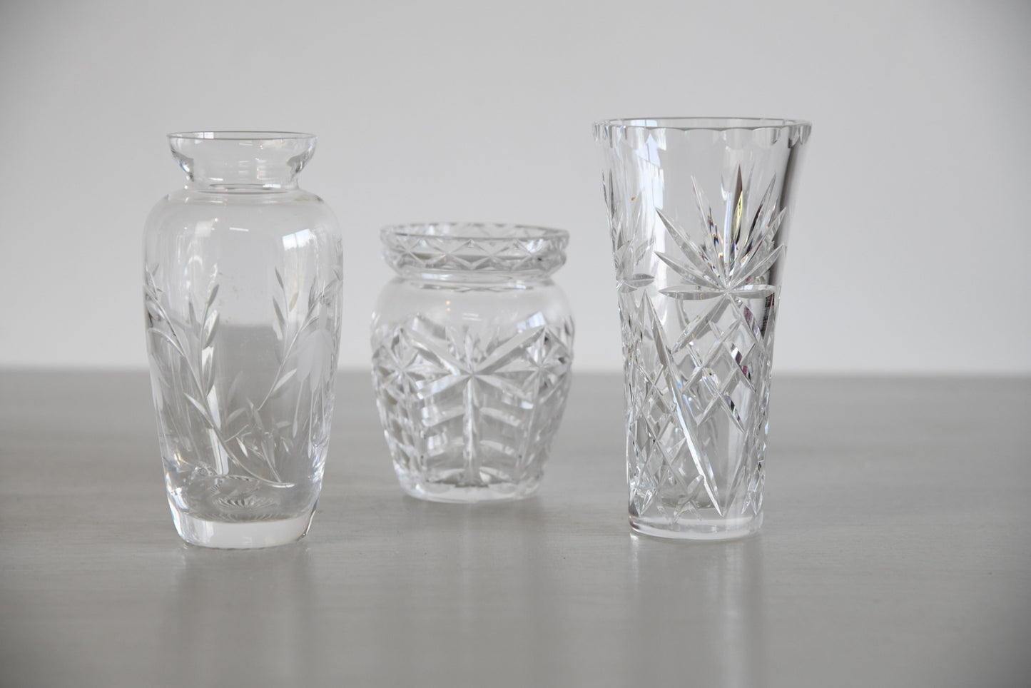 3 Vintage Glass Vase