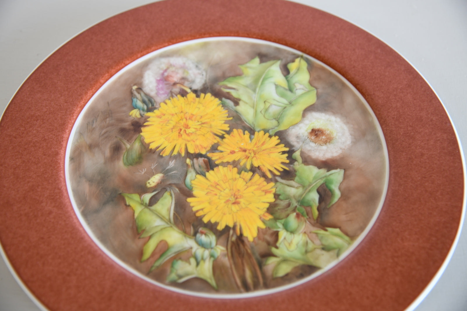 Royal Worcester Hand Painted Porcelain Plate