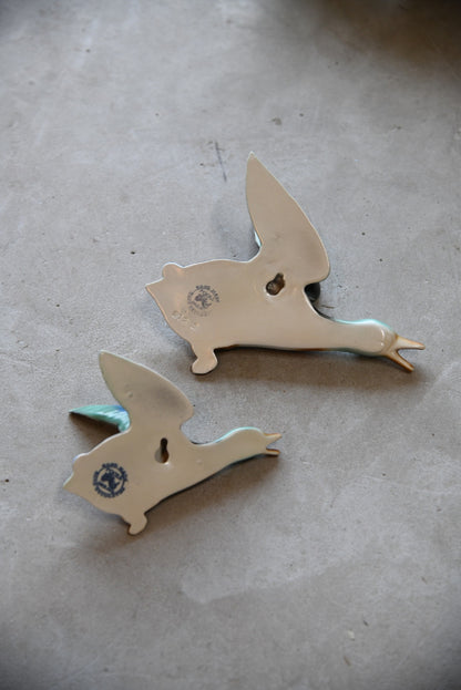 Pair Poole Pottery Flying Ducks