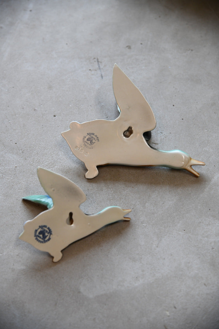 Pair Poole Pottery Flying Ducks
