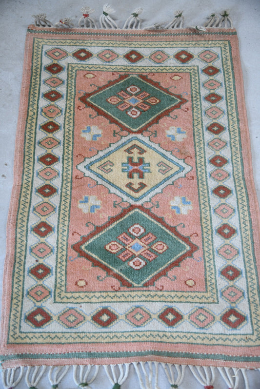 Small Pink Wool Rug