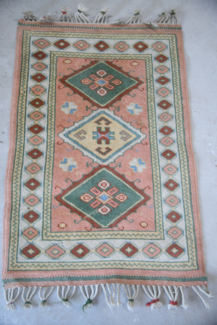 Small Pink Wool Rug