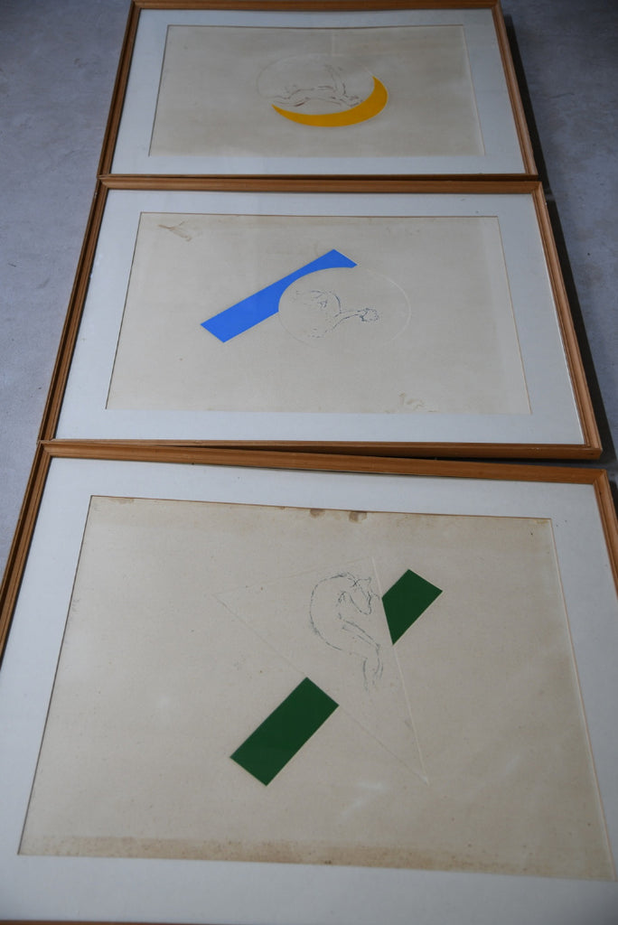 Series of 3 Framed Pastels