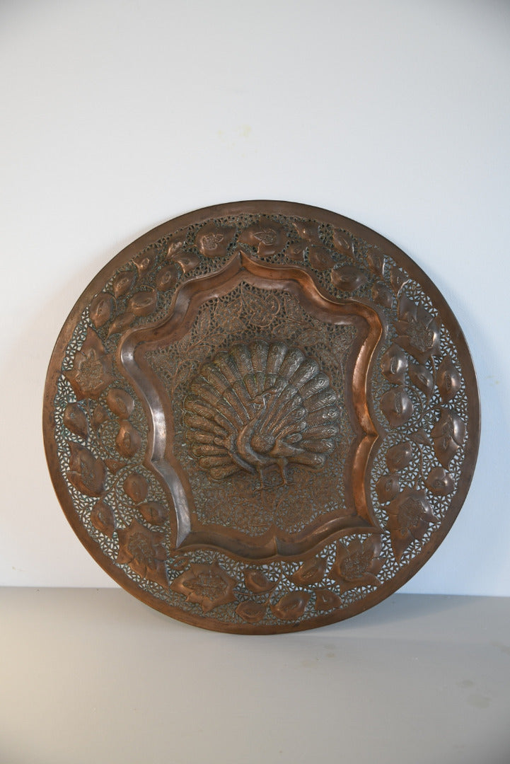 Vintage Eastern Pierced Copper Charger