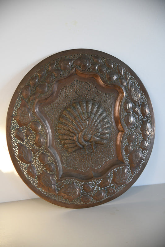 Vintage Eastern Pierced Copper Charger