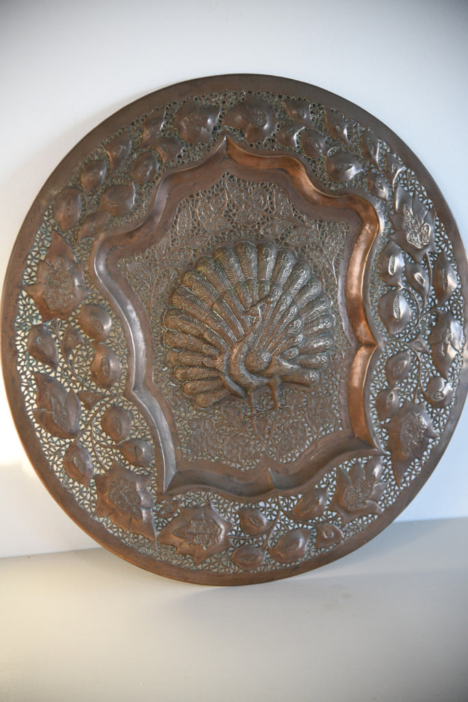 Vintage Eastern Pierced Copper Charger