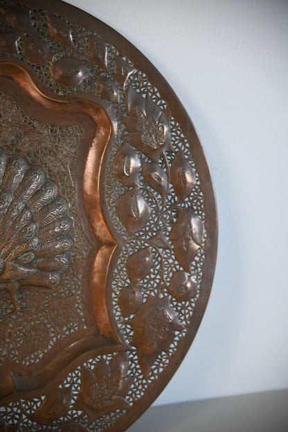 Vintage Eastern Pierced Copper Charger