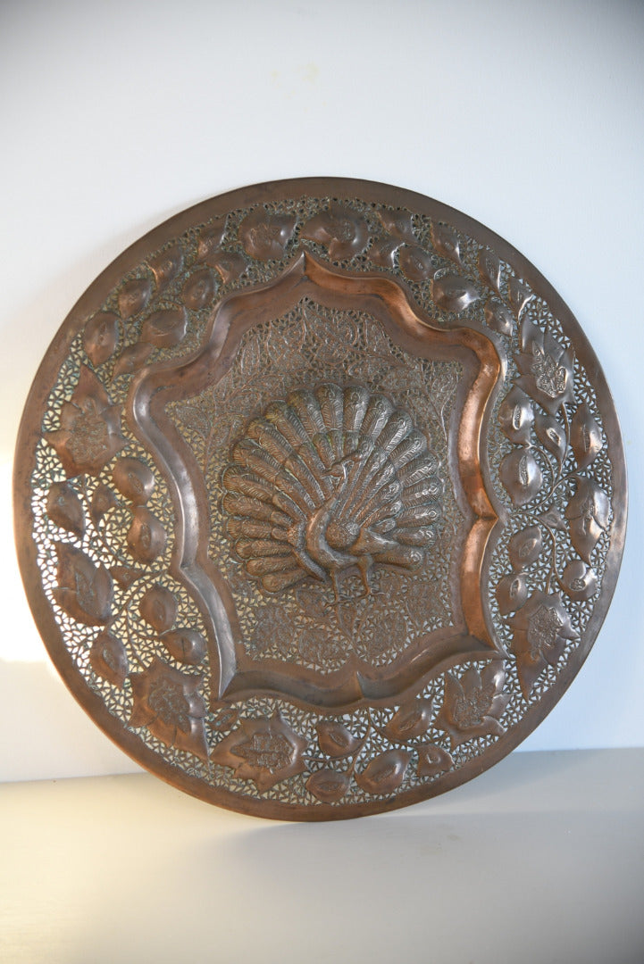 Vintage Eastern Pierced Copper Charger