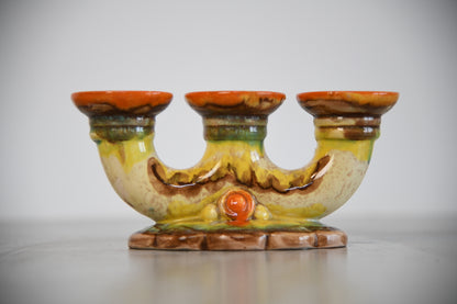 Vintage Triple Candle Holder