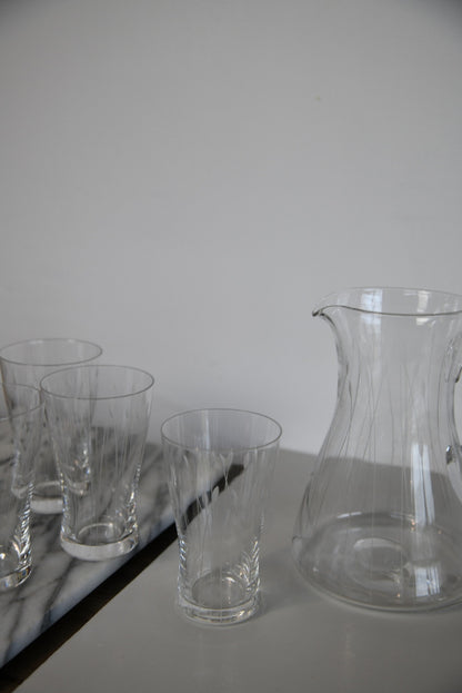 Vintage Water Jug & Glasses