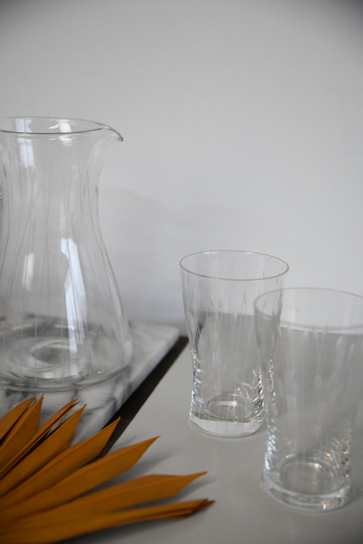 Vintage Water Jug & Glasses