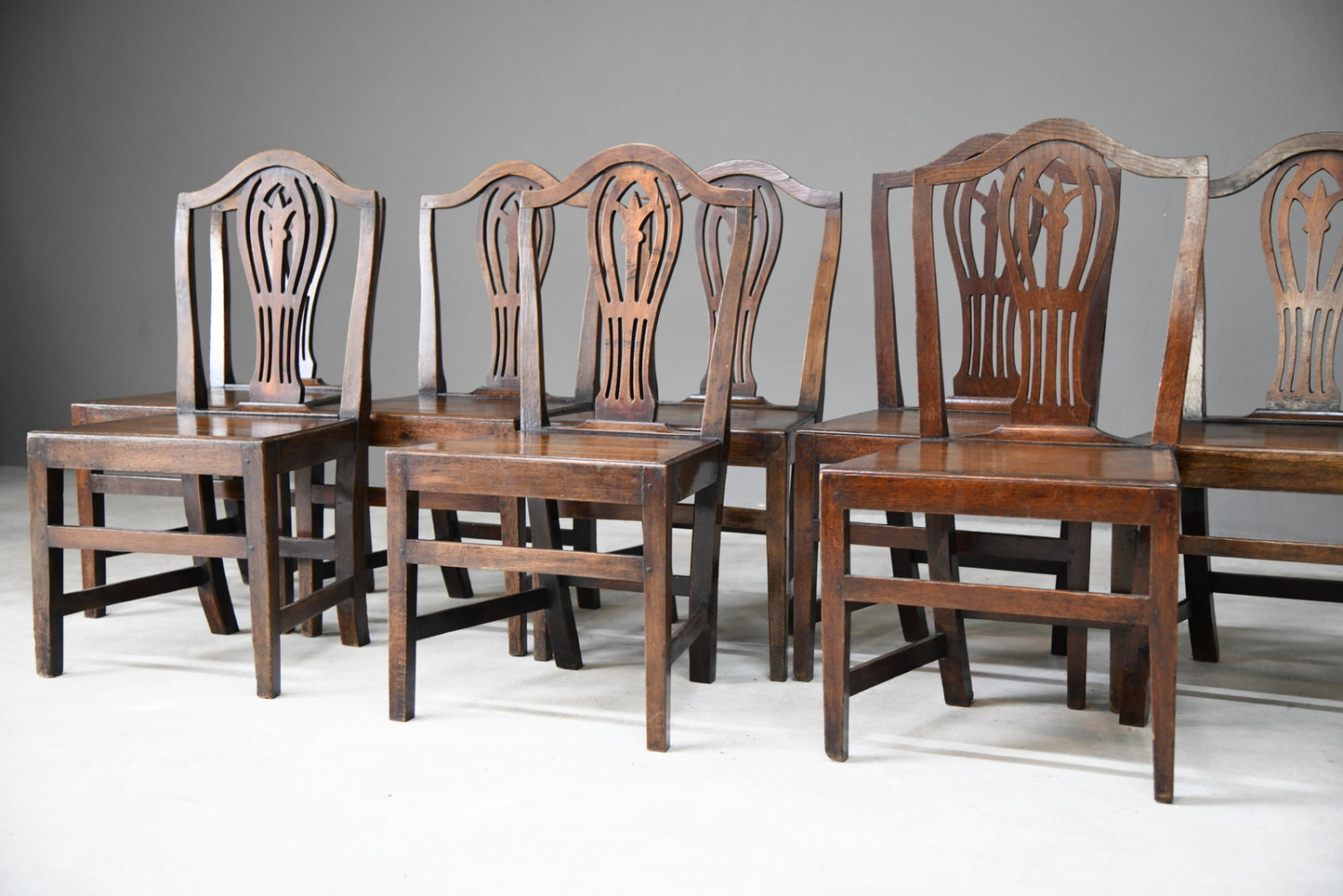 8 Georgian Oak Dining Chairs