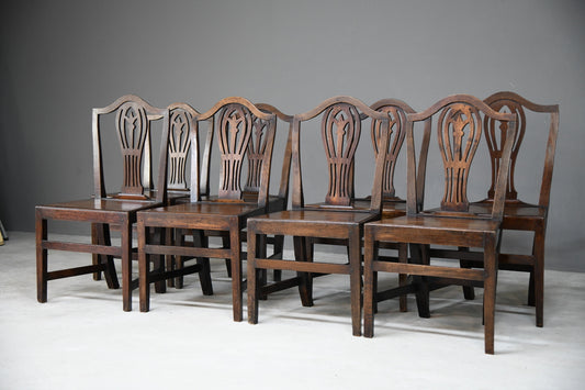 8 Georgian Oak Dining Chairs