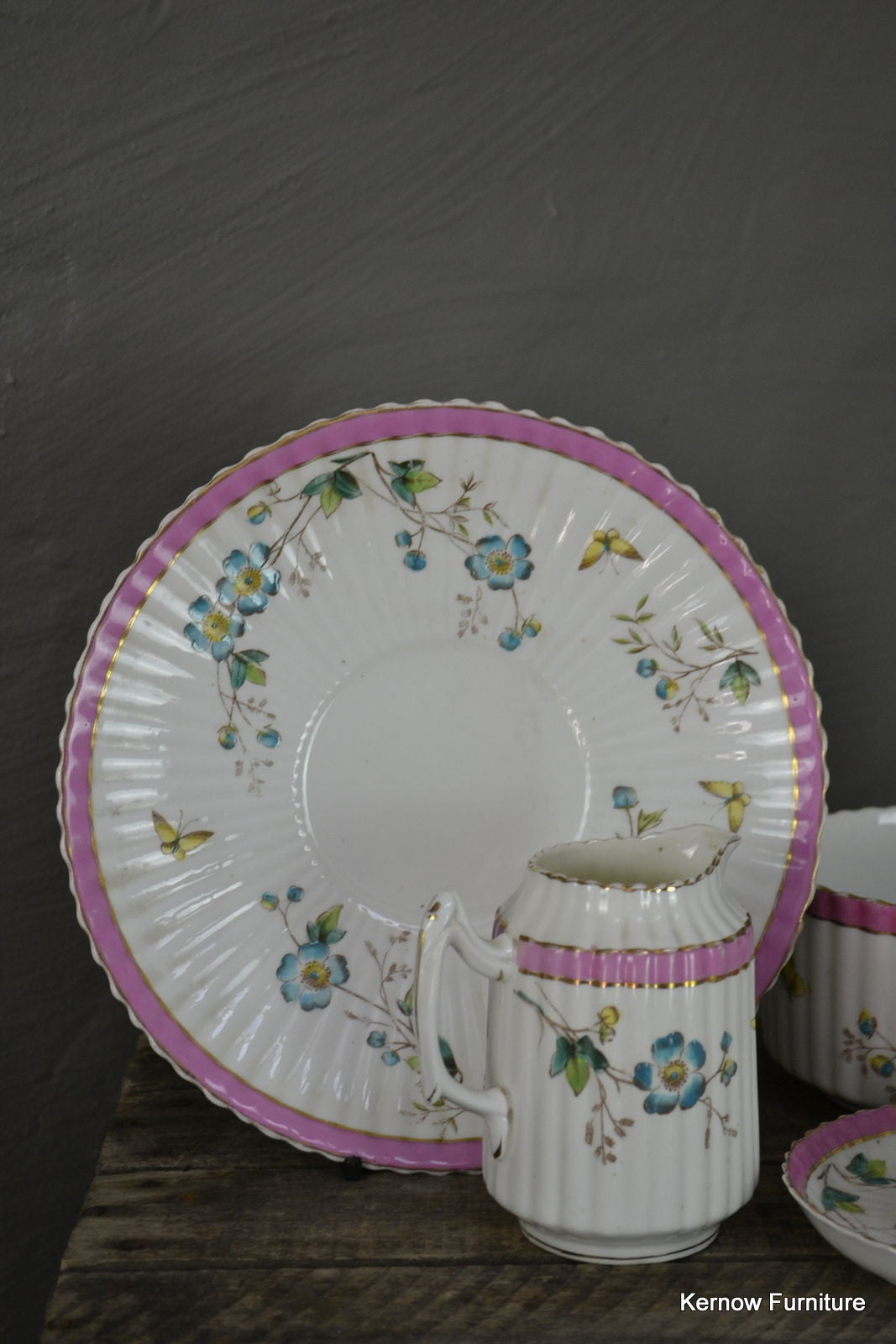 Handpainted Floral China Tea Set - Kernow Furniture