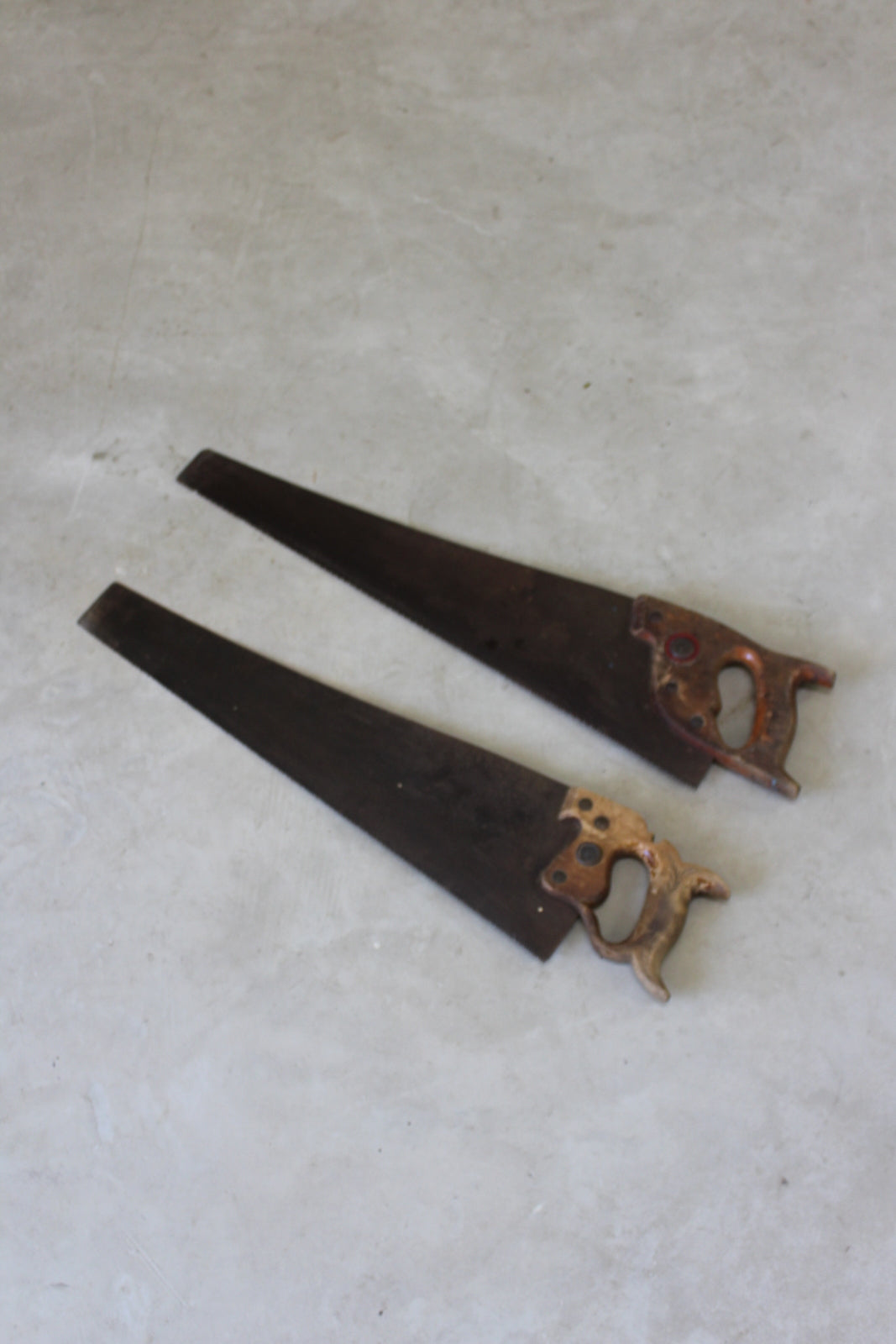 Pair Vintage Wooden Hand Saws - Kernow Furniture