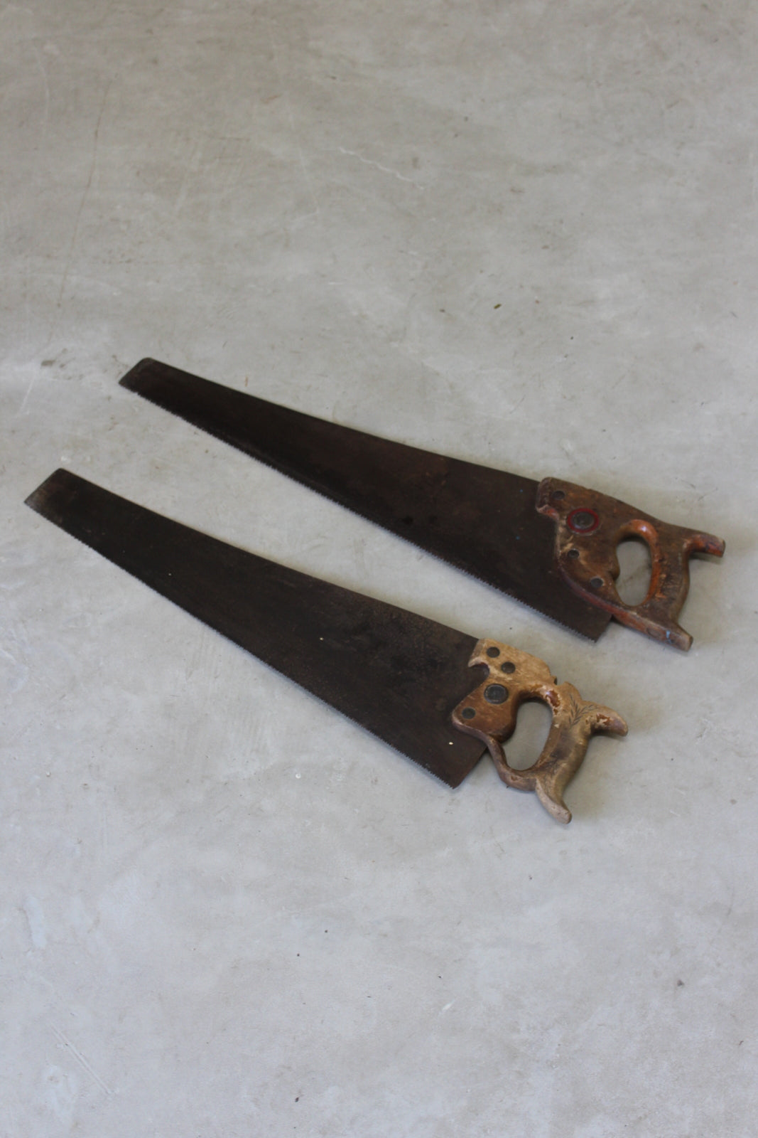 Pair Vintage Wooden Hand Saws - Kernow Furniture