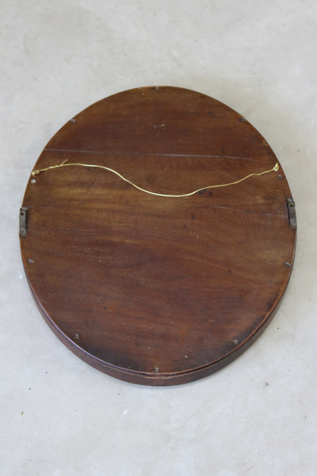 Mahogany Antique Oval Wall Mirror - Kernow Furniture