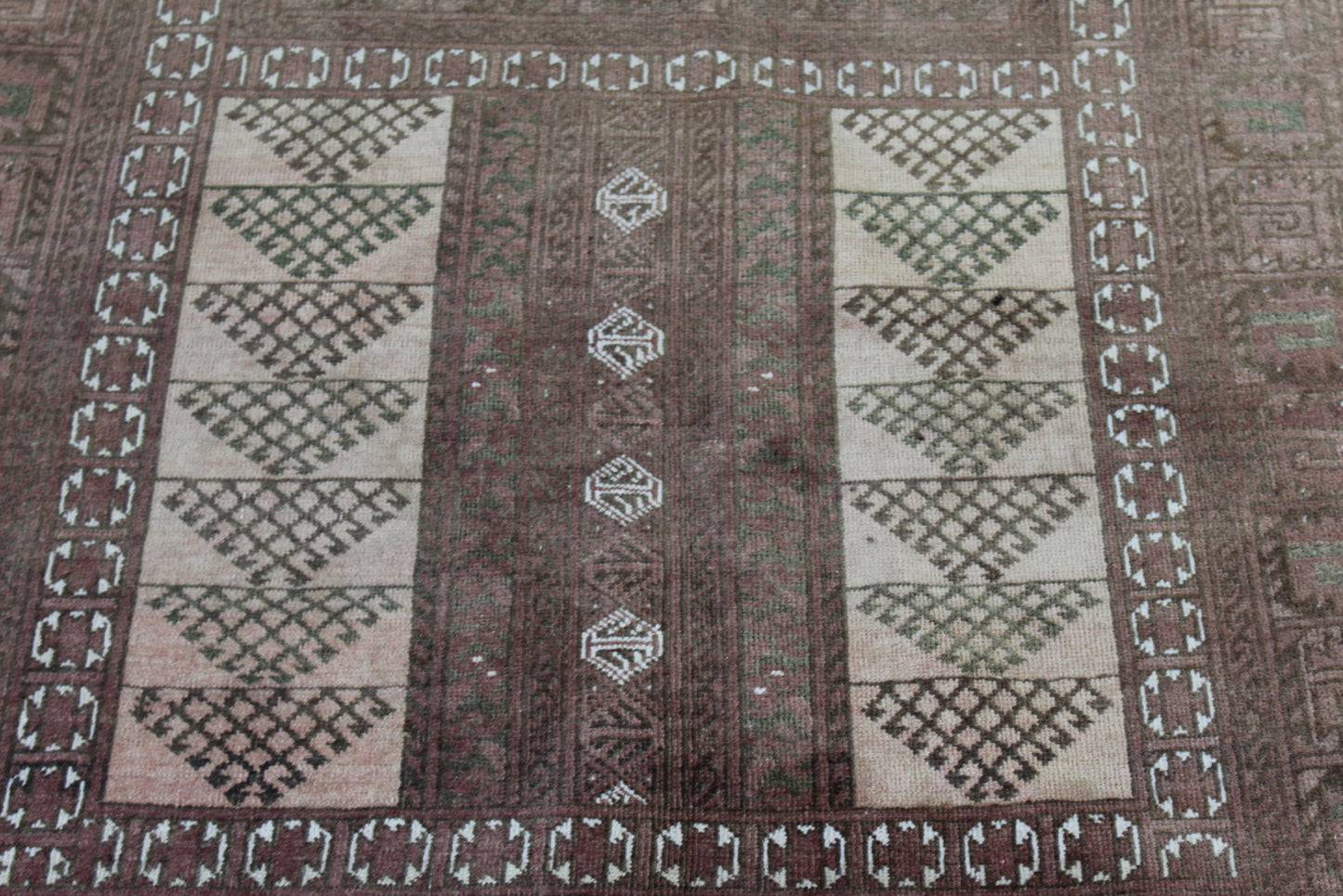 Distressed & Faded Vintage Afghan Rug - Kernow Furniture