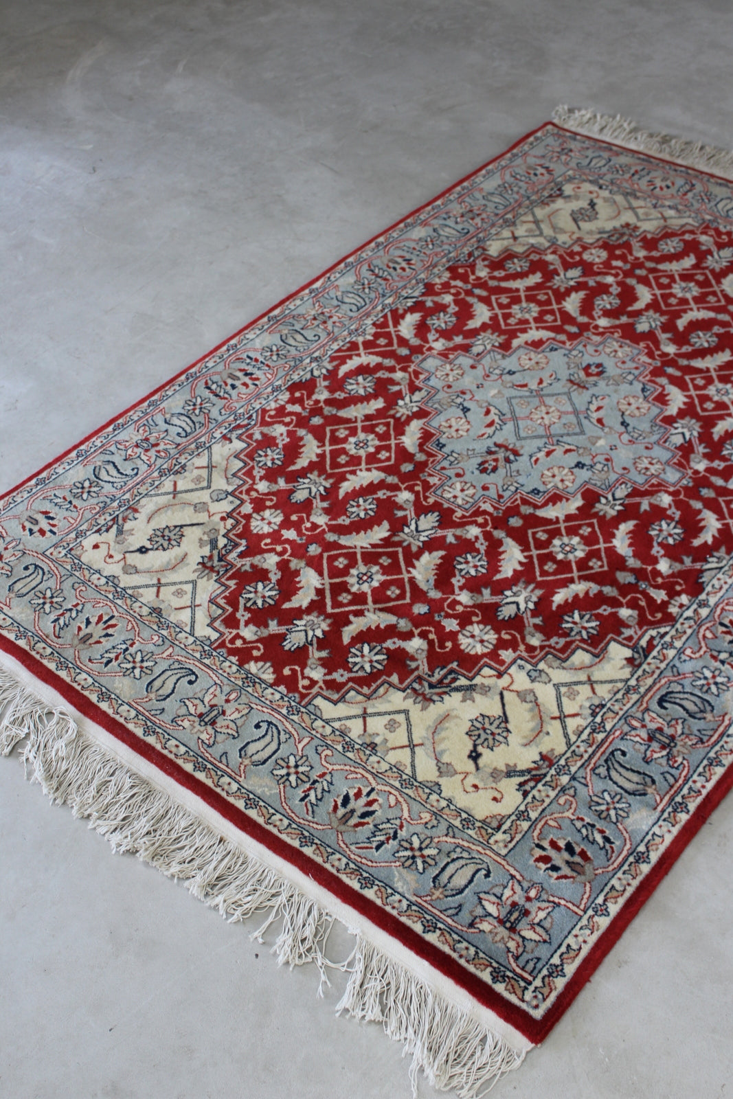 Vintage Indian Wool Rug - Kernow Furniture