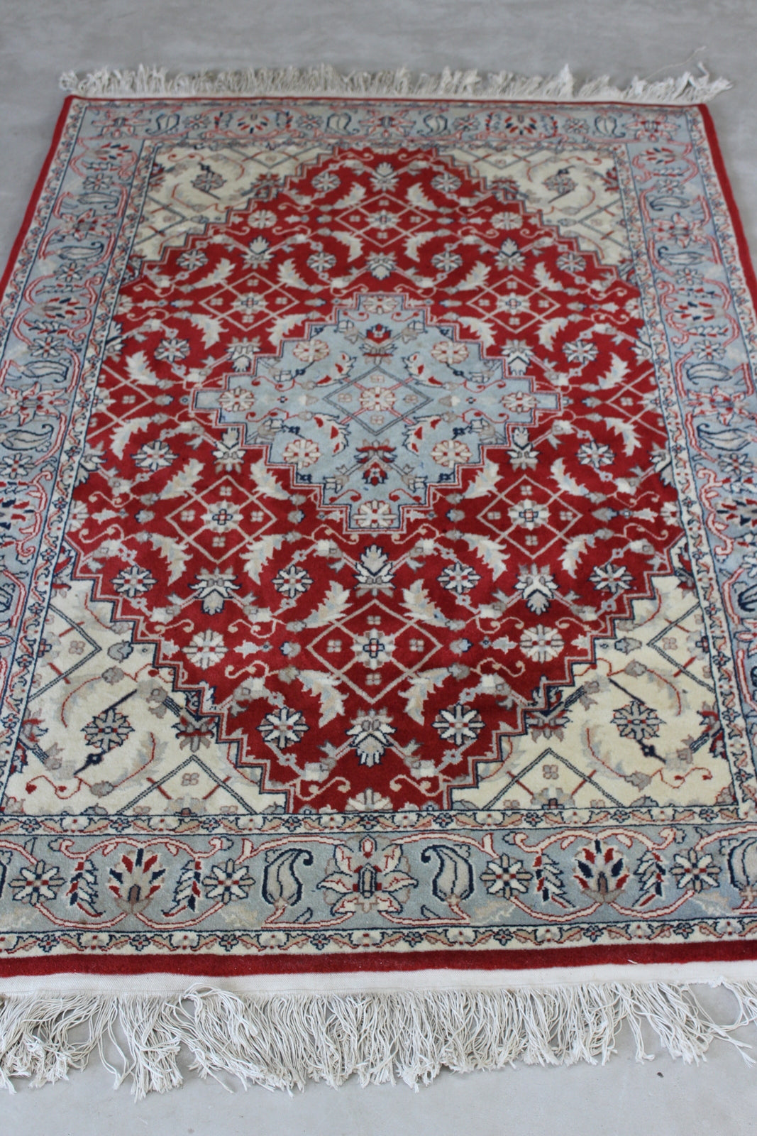 Vintage Indian Wool Rug - Kernow Furniture