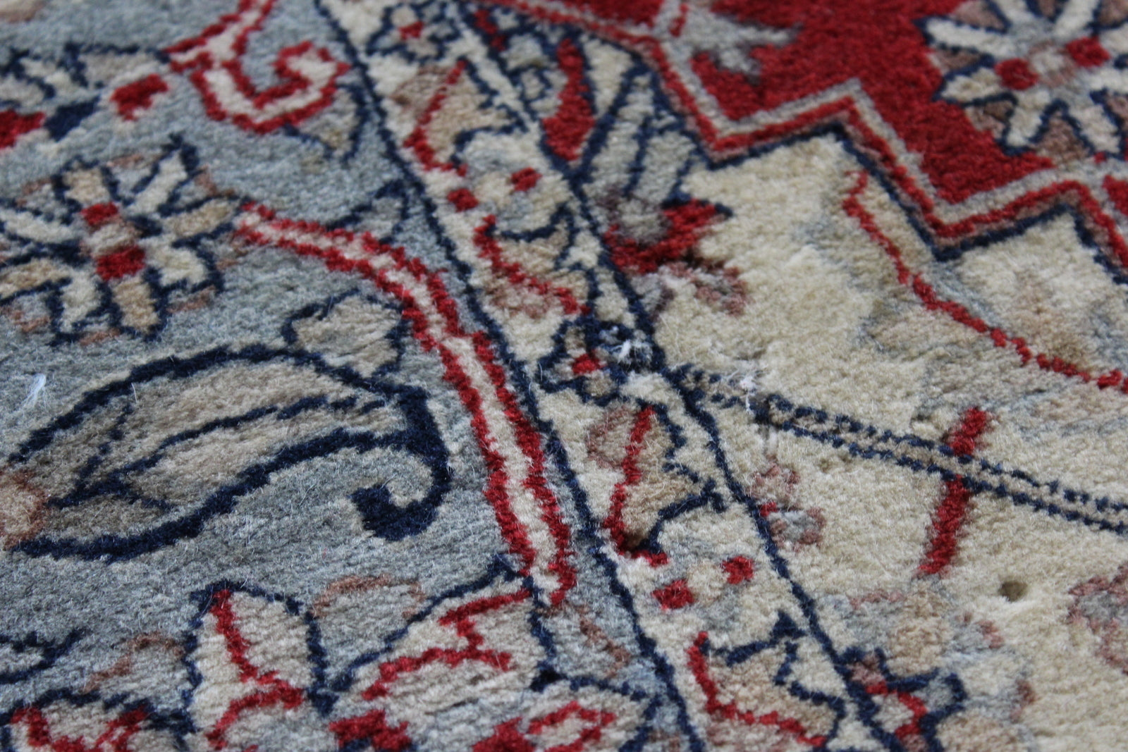 Vintage Indian Wool Rug - Kernow Furniture