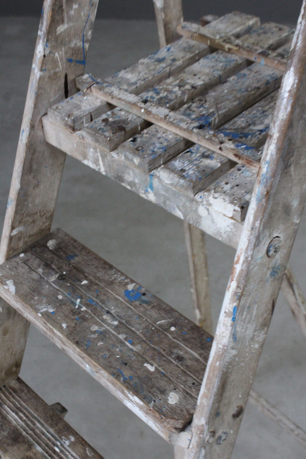 Vintage Folding Wooden Step Ladder - Kernow Furniture