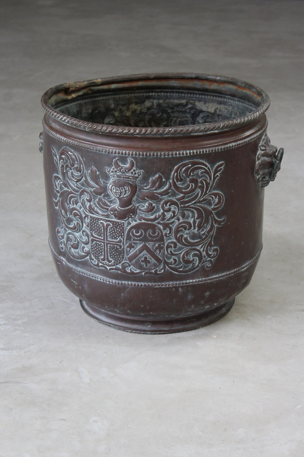 Vintage Brass Log Bin - Kernow Furniture