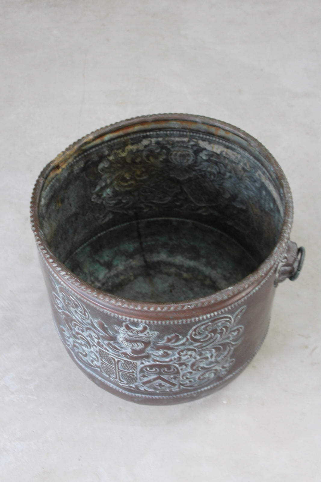 Vintage Brass Log Bin - Kernow Furniture