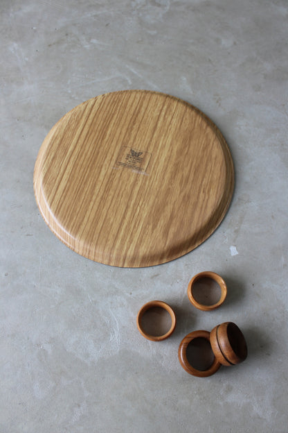 Thetford Retro Drinks Tray & Wooden Napkin Rings - Kernow Furniture
