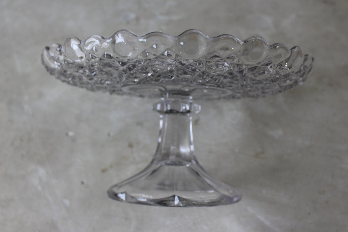 Vintage Glass Cake Stand & Jelly Mould - Kernow Furniture