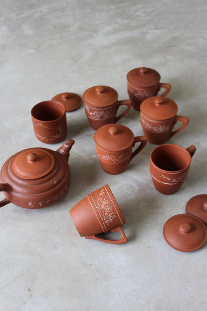 Oriental Terracotta Tea Set - Kernow Furniture