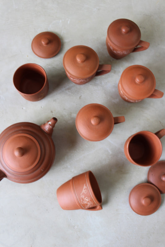 Oriental Terracotta Tea Set - Kernow Furniture