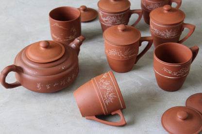 Oriental Terracotta Tea Set - Kernow Furniture