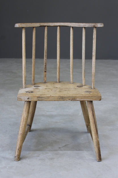 Rustic Elm & Ash Spindle Back Chair - Kernow Furniture