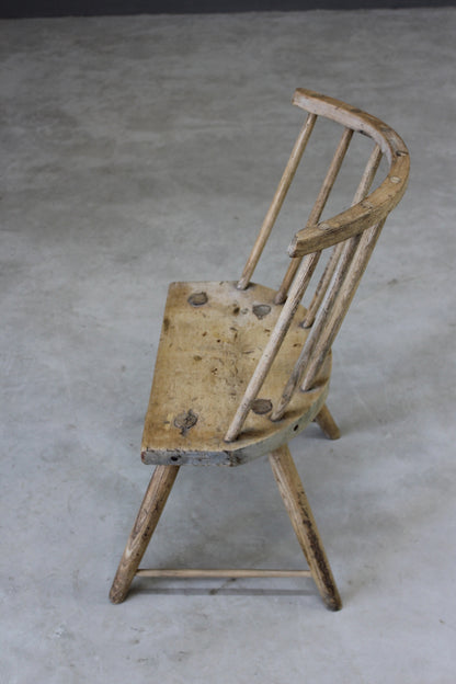 Rustic Elm & Ash Spindle Back Chair - Kernow Furniture