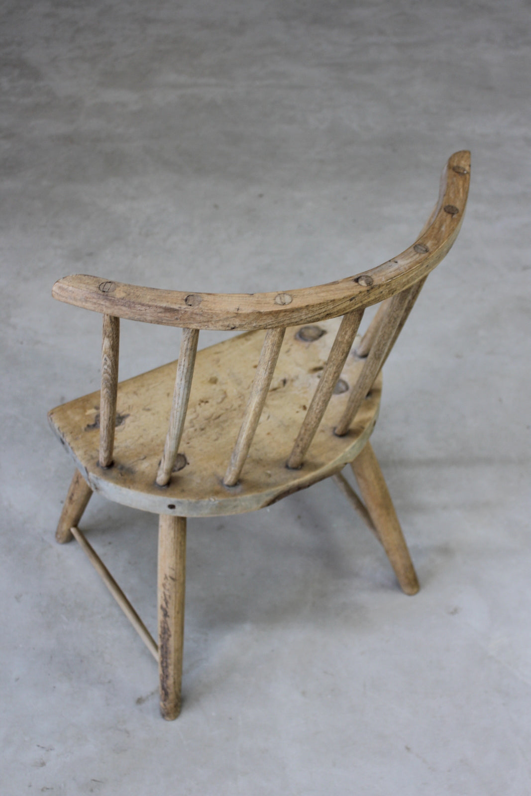 Rustic Elm & Ash Spindle Back Chair - Kernow Furniture