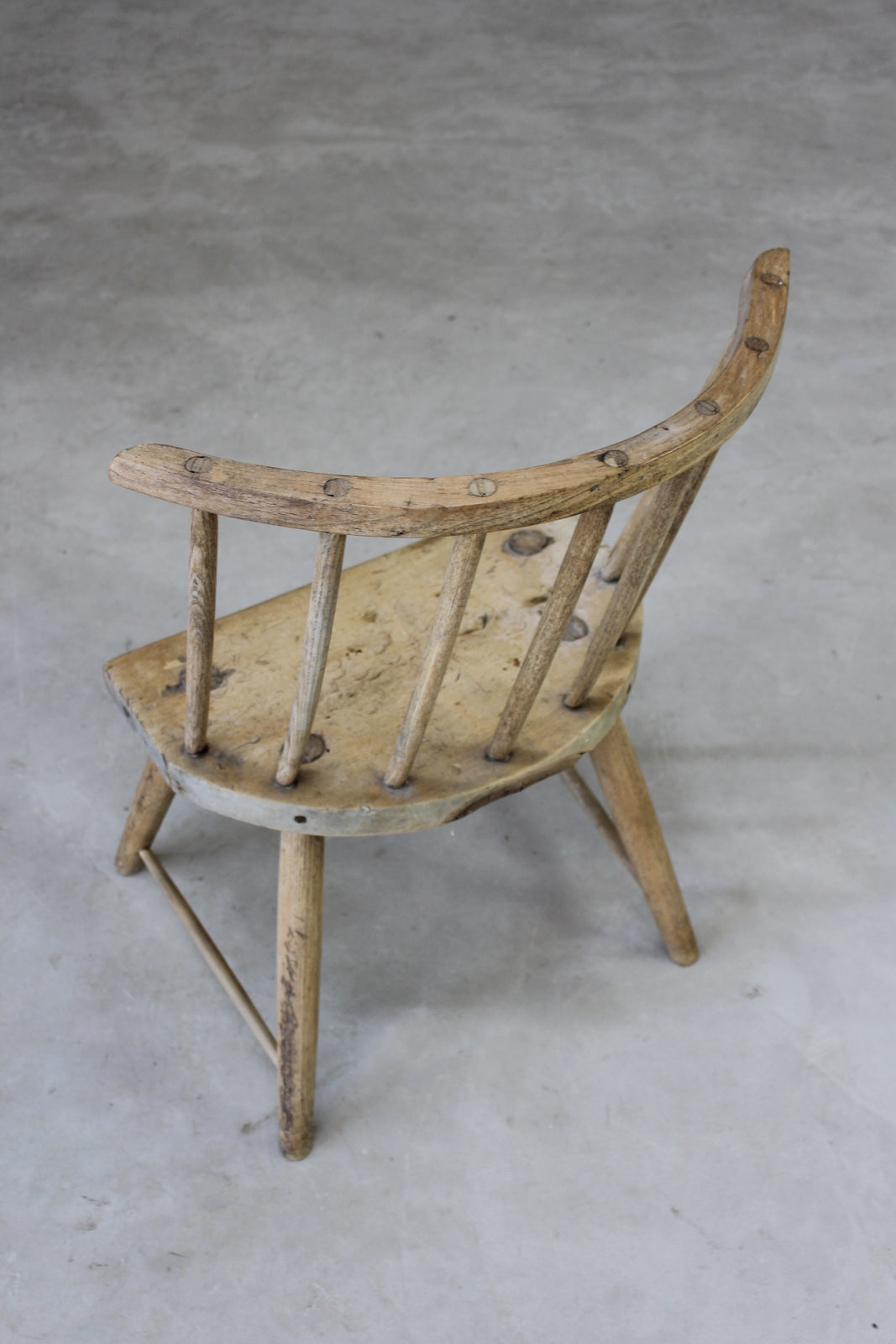 Rustic Elm & Ash Spindle Back Chair - Kernow Furniture