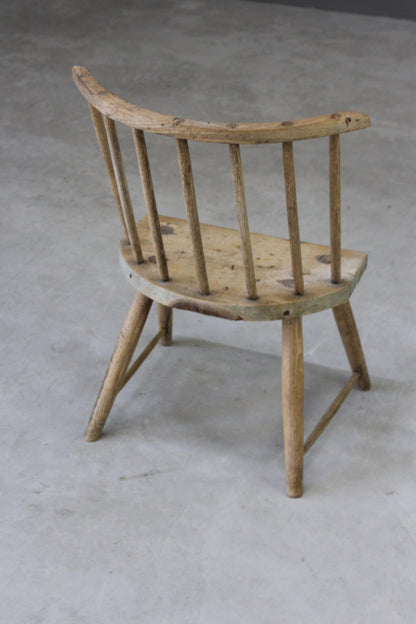 Rustic Elm & Ash Spindle Back Chair - Kernow Furniture