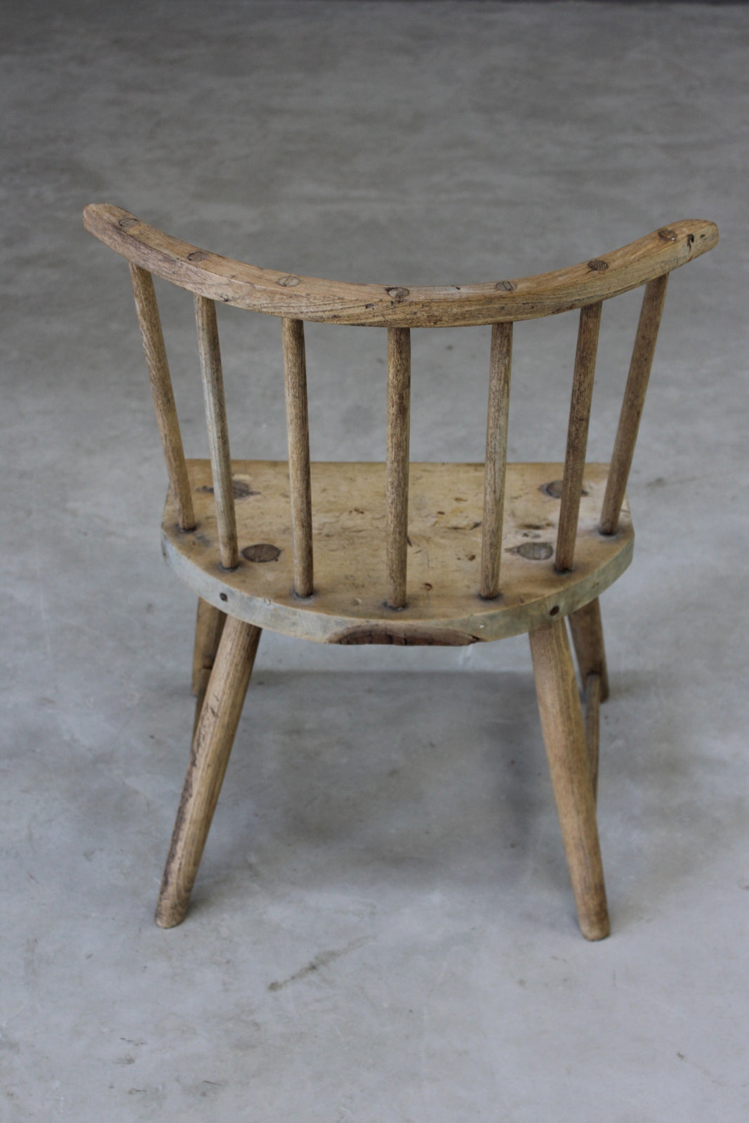 Rustic Elm & Ash Spindle Back Chair - Kernow Furniture