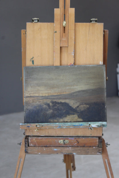 Vintage Beech Artist Box Easel - Kernow Furniture